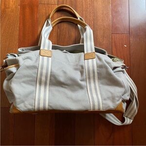 Pottery Barn Kids Gray and Tan Baby Bag